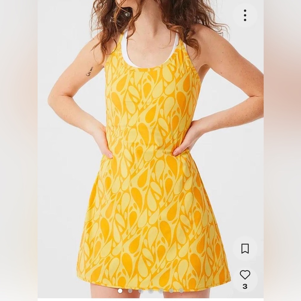 Outdoor Voices Yellow Print Sport Dress